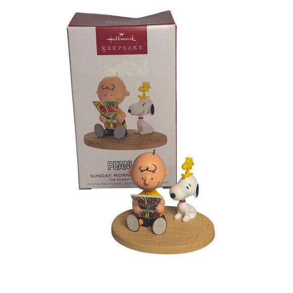 Hallmark Keepsake Peanuts Ornament Charlie Brown Snoopy Woodstock Hanging Comic - Picture 1 of 5